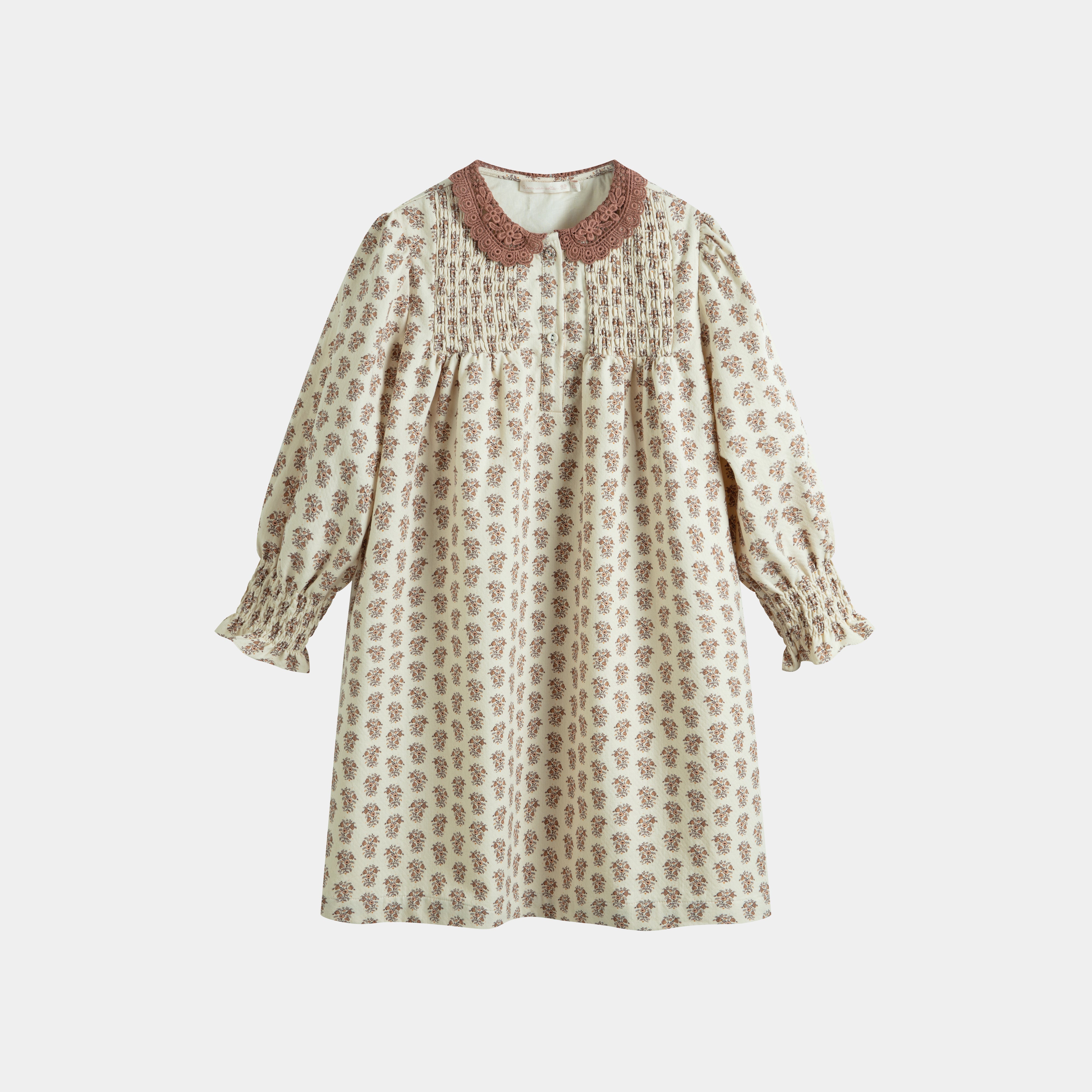 Cera Una Volta Cream Flower Loredana Dress