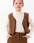 Crew Kids Tan Ella Sherpa Vest