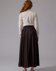 Soir Chocolate Lyla Midi Skirt