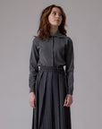 Soir Grey Lyla Midi Skirt