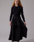 Soir Black Raquel Midi Skirt