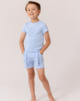 Cottier Blue Leo Shorts Set