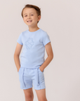 Cottier Blue Leo Shorts Set