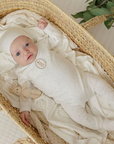 Ely's And Co Ivory Tan Bunny Footie Set