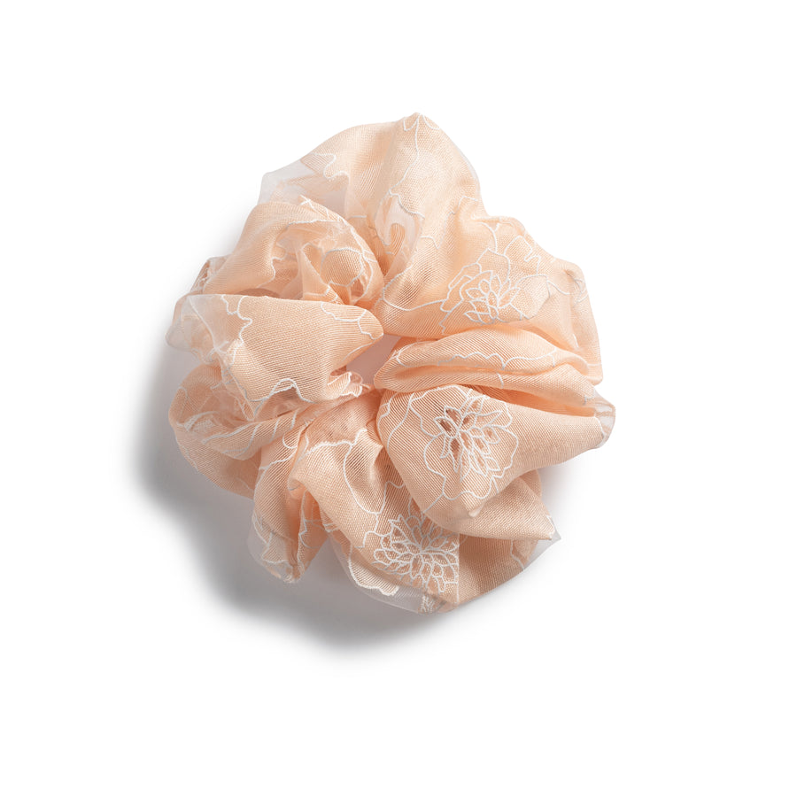 Halo Luxe Cotton Candy Organza Printed Scrunchie