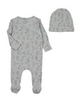 Bee And Dee Countryside Quaint Boys Footie + Hat