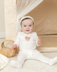 Bee And Dee Crochet Basket Footie + Hat