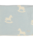 Bebe Organic Faded Blue Cuddle Horse Blanket