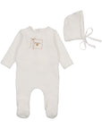 Bee And Dee Cute As A Button Footie Set
