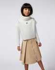 DKNY Stone Zip Front Midi Skirt