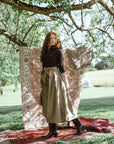 Gem Coper Bow Detail Taffeta Skirt