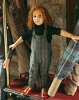 Sweet Threads Charcoal Plaid Romper