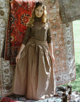 Gem Taupe Bow Detail Taffeta Skirt
