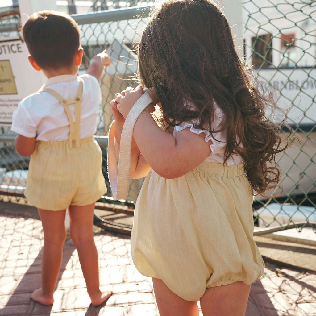 LiiLU kaio romper 24M Calla Lili Linen Baby Girl Romper