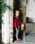 Lil Legs Deep Red Knit Cardigan