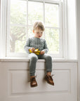 Lil Legs Dusty Blue Cable Knit Set