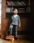 Lil Legs Mid Grey Double Breasted Knit Blazer