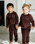 Pouf Brown Velour Pajama
