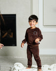 Pouf Brown Velour Pajama