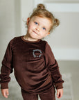 Pouf Brown Velour Pajama
