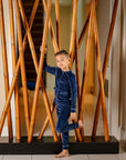 Pouf Navy Velour Pajama