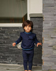 Pouf Navy Varsity Set