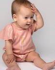 Baby Clic Gelato Pink Romper