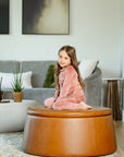 Pouf Pink Velour Grandpa Pajama