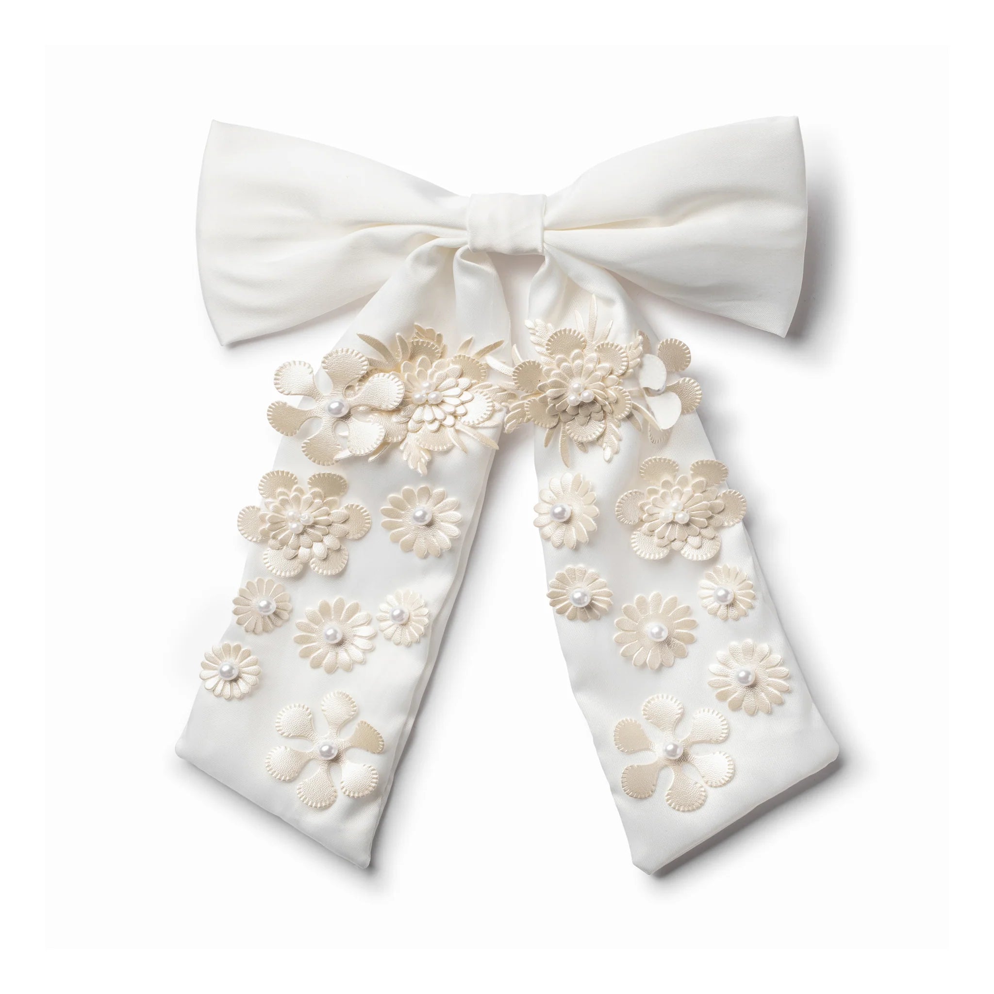 Halo Luxe Dalia Pearl Flower Embellished Satin Clip
