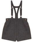 Calla Lili Grey/Brown Tweed Short With Suspender