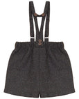 Calla Lili Grey/Brown Tweed Short With Suspender