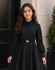 Twinset Black Long Flannel Dress