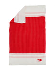 Elisabetta Franchi Ribbed Knit Blanket With Hat