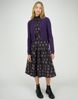 Zaikamoya Purple Flower Taylor Dress