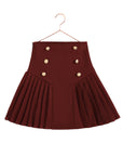 RetroKid Burgundy Emerson Pleat Skirt