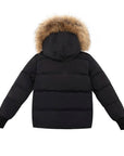 Ellabee Black With Blue Zipper And Lining Racoon Fur Coat