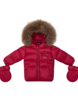 Ellabee Raspberry Natural Racoon Fur Coat