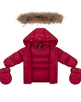 Ellabee Raspberry Natural Racoon Fur Coat