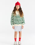 The Animal Observatory Half Zip Striped Sweatshirt