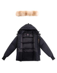 Ellabee Black Gold Fox Layla Canvas Pompom Bomber
