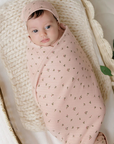 Ely's And Co Pink Floral Pointelle Footie Set