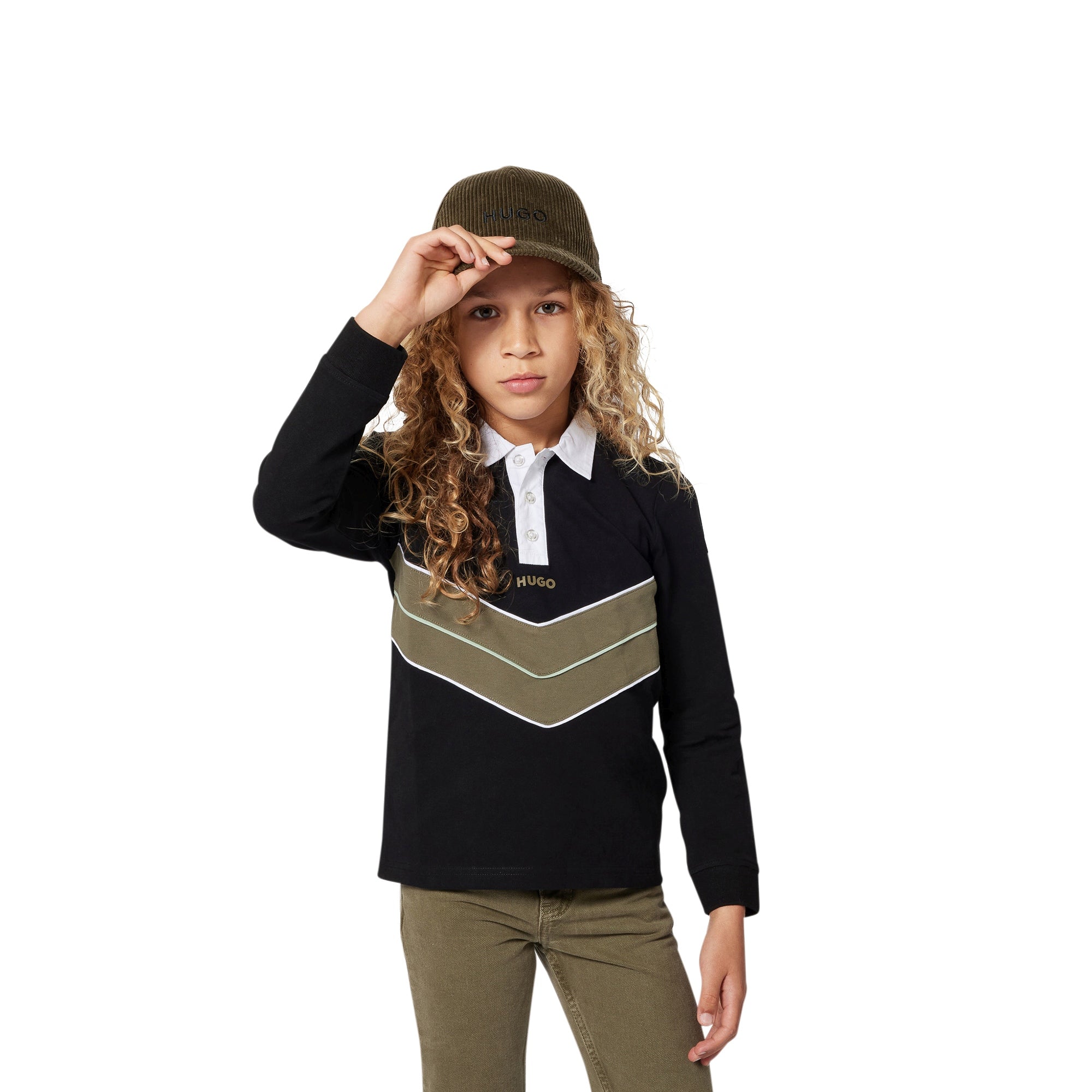 Hugo White Collar Polo