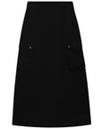 Degree Black Cargo Pocket Corduroy Skirt