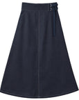 Degree Blue Denim Front Buckle Skirt