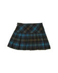 Loud Blue Checked Pleated Skirt