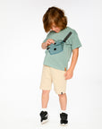 Deux Par Deux Stormy Sea Print On Chest T-Shirt