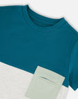 Deux Par Deux Oatmeal Mix Chest Pocket T-Shirt