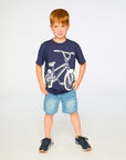 Deux Par Deux Peacoat Bike T-Shirt