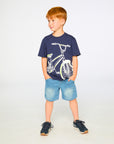 Deux Par Deux Peacoat Bike T-Shirt