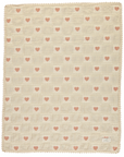 Bebe Organic Heart Mauve Patch Blanket